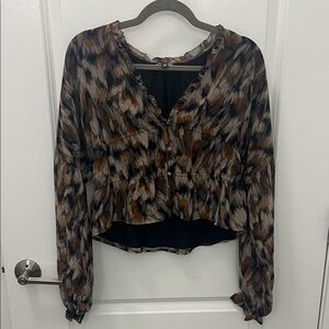 Steve Madden Multicolor Patterned Blouse